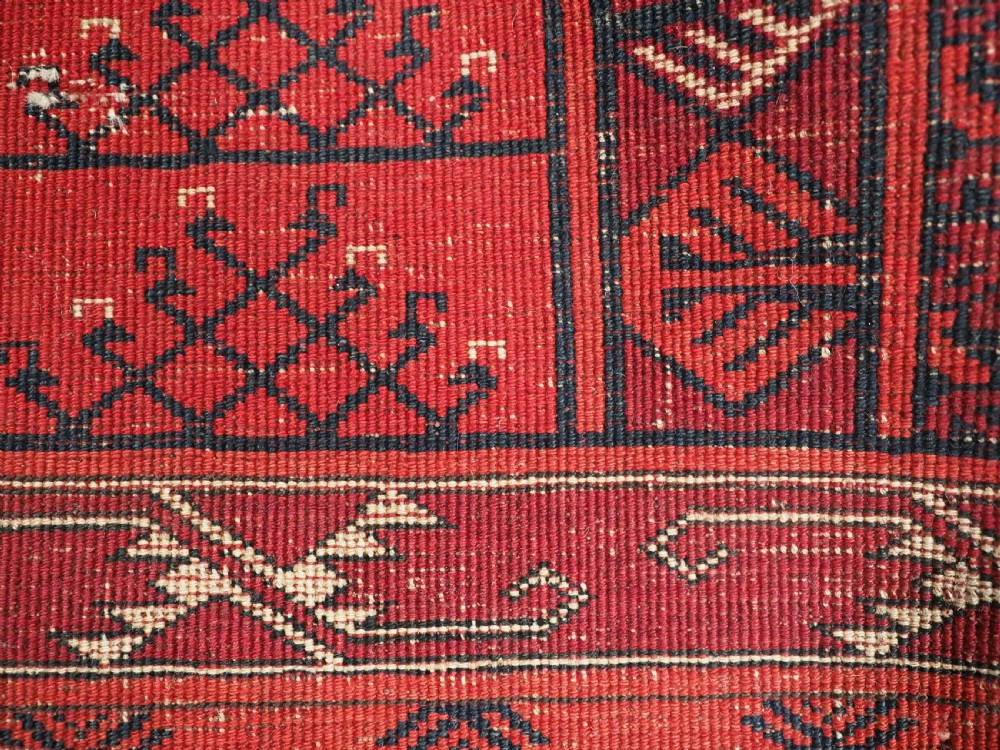 OLD AFGHAN TAGHAN PURDAH ENSI RUG, TREE DESIGN, CIRCA 1920. View X