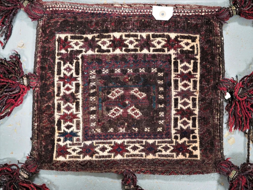 ANTIQUE BALUCH DOUBLE FACED VANITY BAG, SISTAN PROVINCE, AFGHANISTAN, CIRCA 1900. View IV