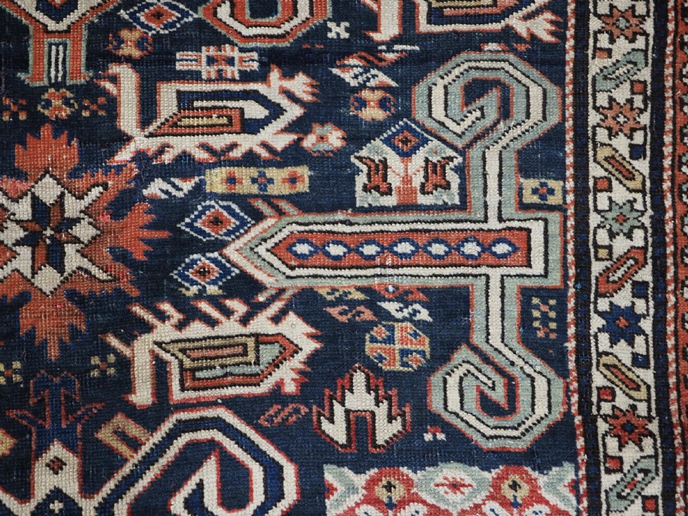 ANTIQUE CAUCASIAN KUBA REGION PEREPEDIL RUG, CIRCA 1880. View X
