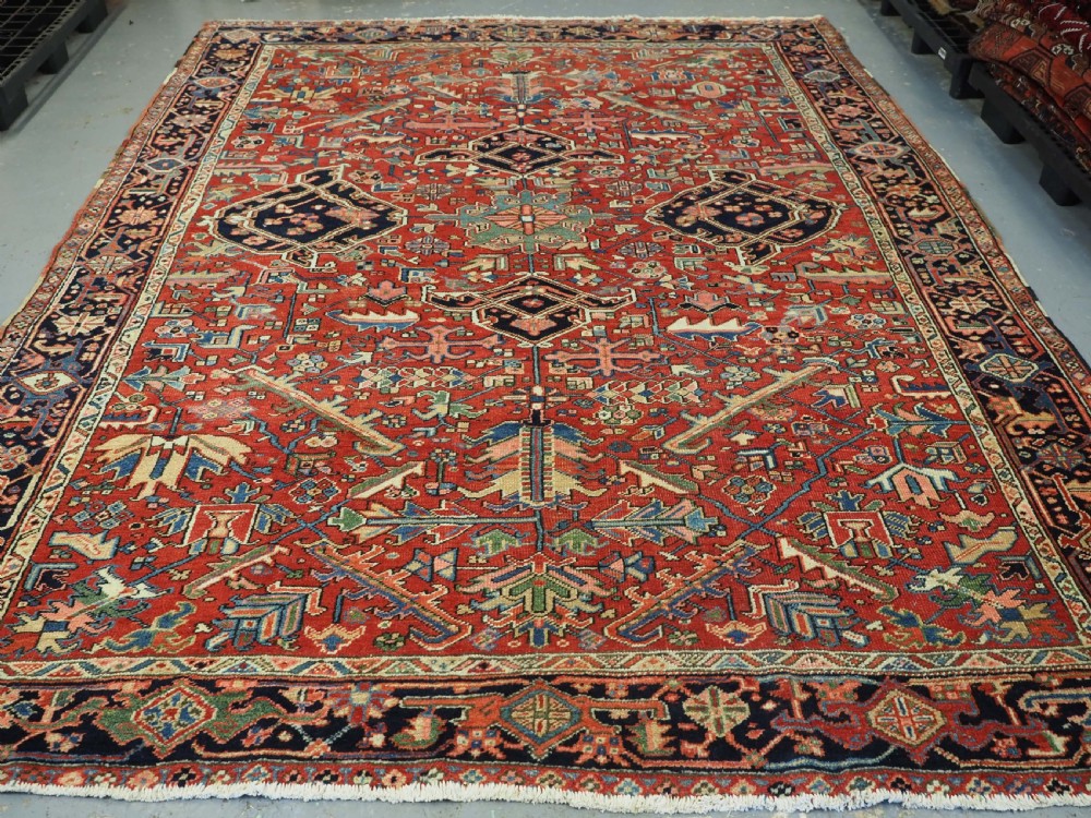 ANTIQUE HERIZ CARPET OF SCARCE DESIGN, EXCELLENT COLOUR, CIRCA 1900. View II