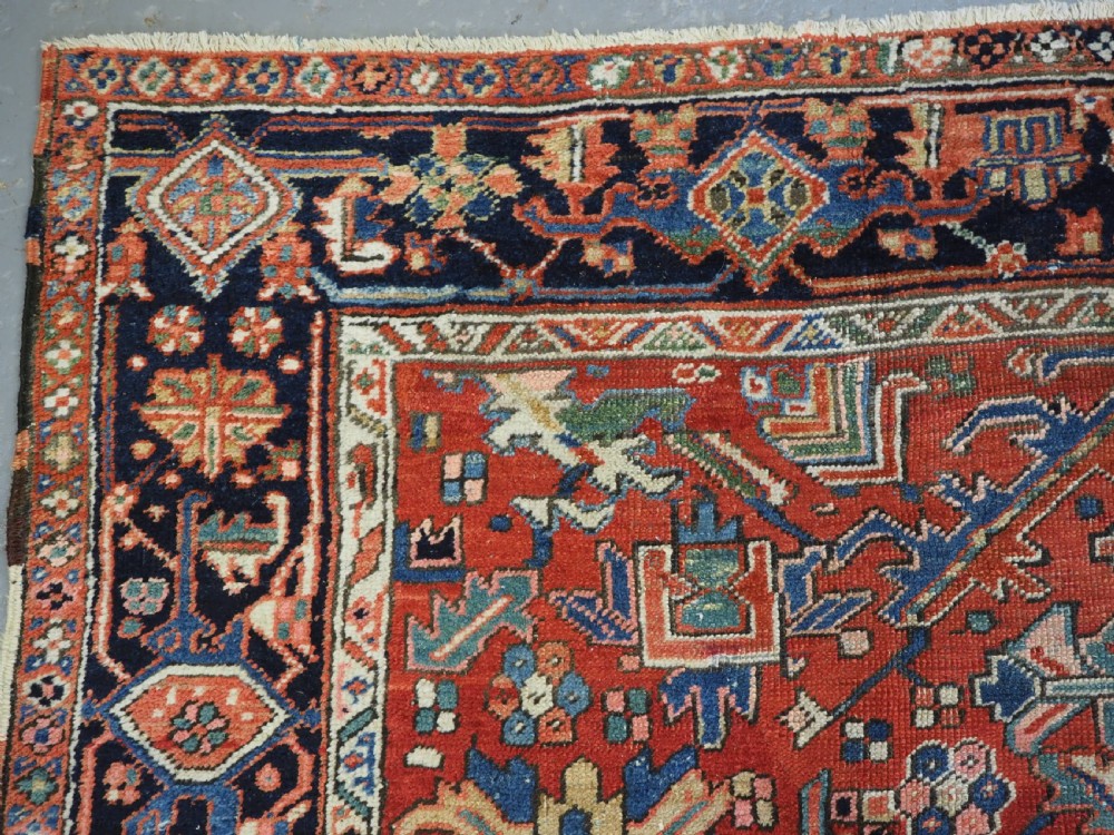 ANTIQUE HERIZ CARPET OF SCARCE DESIGN, EXCELLENT COLOUR, CIRCA 1900. View VI