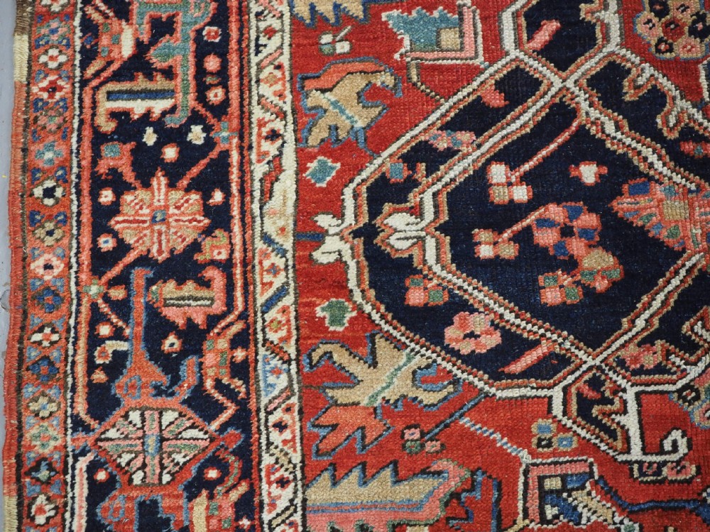 ANTIQUE HERIZ CARPET OF SCARCE DESIGN, EXCELLENT COLOUR, CIRCA 1900. View VII