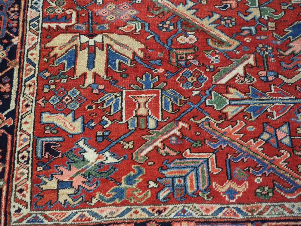 ANTIQUE HERIZ CARPET OF SCARCE DESIGN, EXCELLENT COLOUR, CIRCA 1900. View IX
