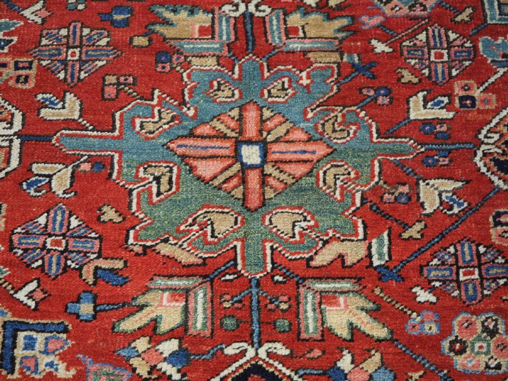 ANTIQUE HERIZ CARPET OF SCARCE DESIGN, EXCELLENT COLOUR, CIRCA 1900. View X