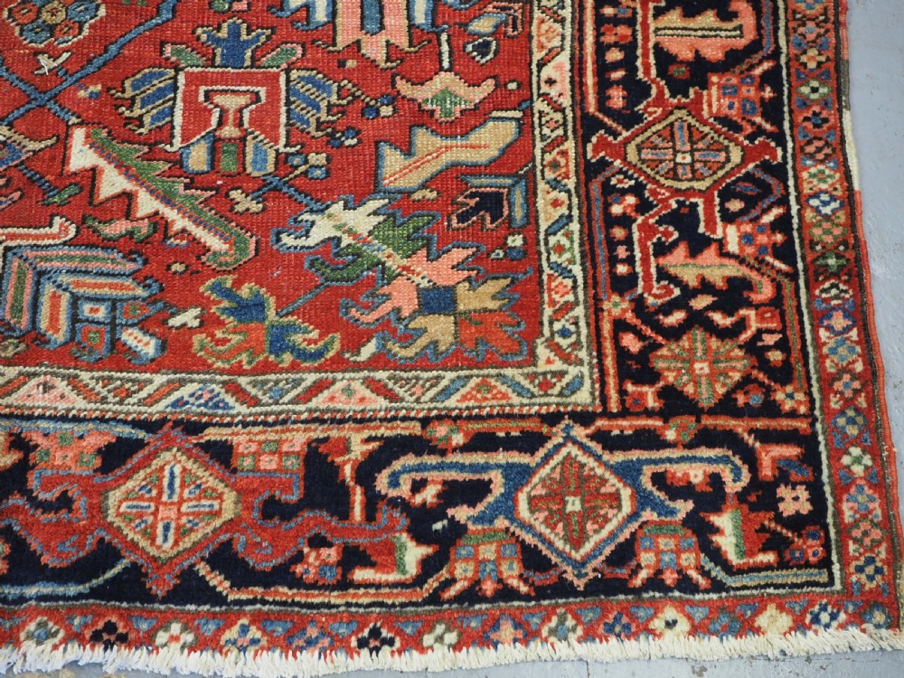ANTIQUE HERIZ CARPET OF SCARCE DESIGN, EXCELLENT COLOUR, CIRCA 1900. View XV