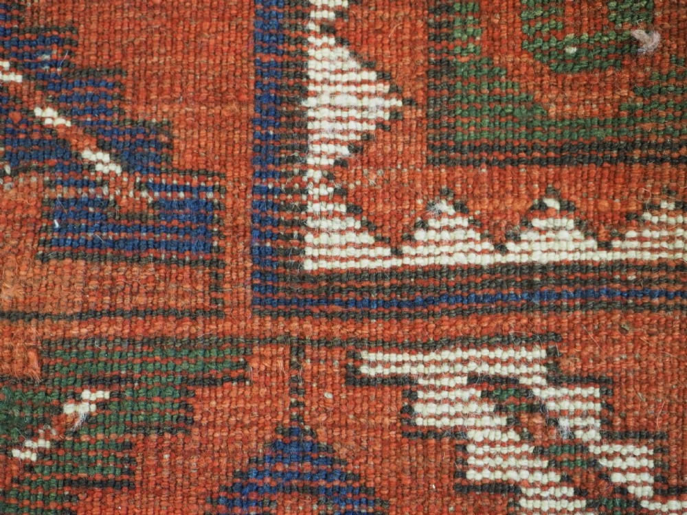 ANTIQUE CAUCASIAN KARACHOV KAZAK RUG WITH GREEN GROUND, CIRCA 1890. View XV