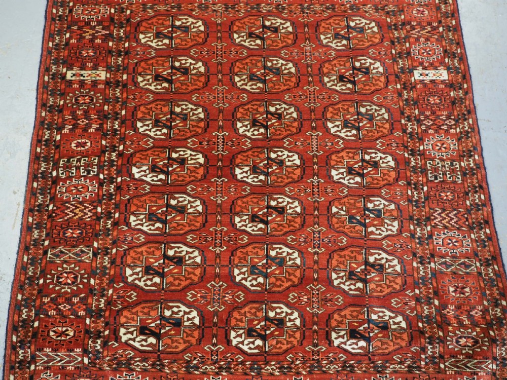 ANTIQUE TEKKE TURKMEN 'WEDDING' DOWRY RUG, WITH SILK HIGHLIGHTS, CIRCA 1900. View IV