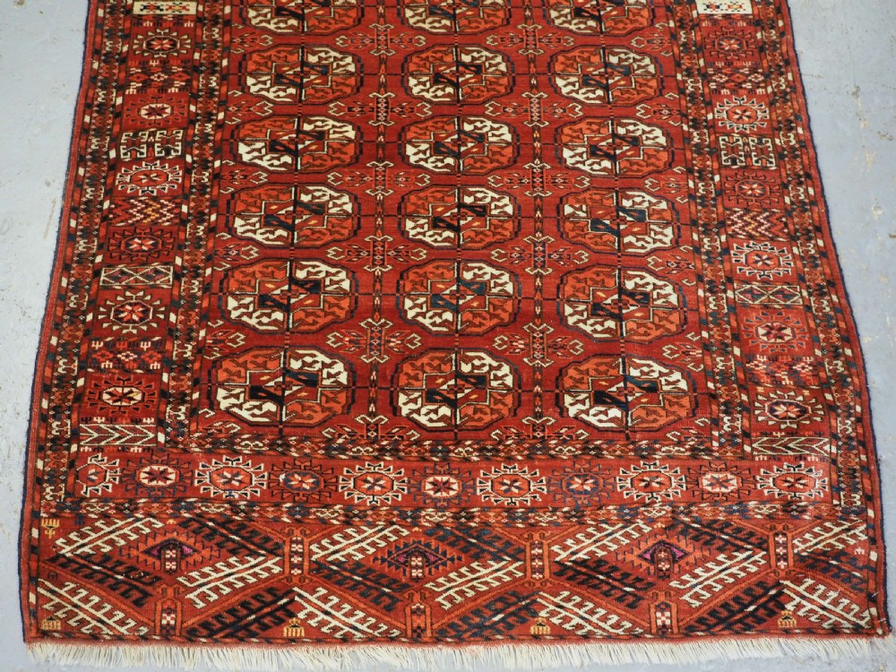 ANTIQUE TEKKE TURKMEN 'WEDDING' DOWRY RUG, WITH SILK HIGHLIGHTS, CIRCA 1900. View V