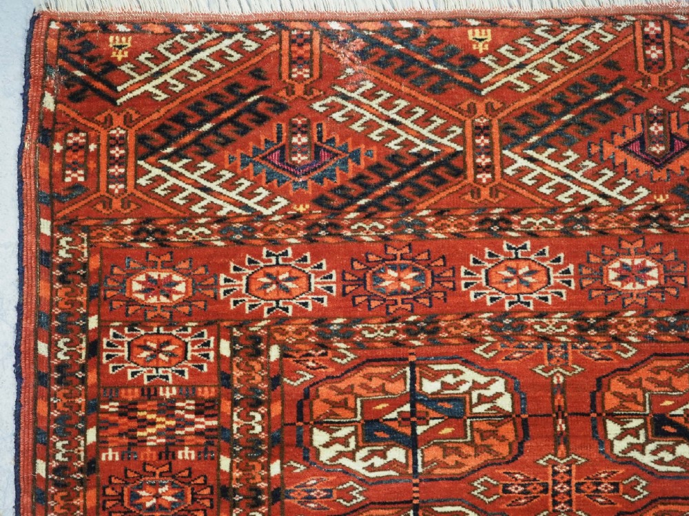 ANTIQUE TEKKE TURKMEN 'WEDDING' DOWRY RUG, WITH SILK HIGHLIGHTS, CIRCA 1900. View VI