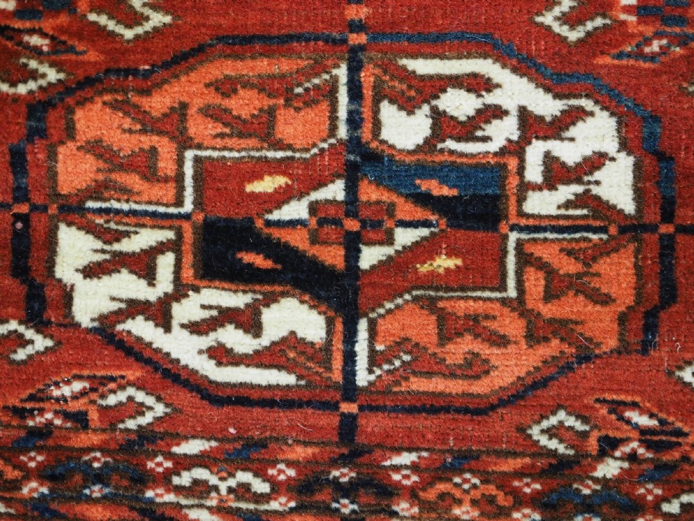 ANTIQUE TEKKE TURKMEN 'WEDDING' DOWRY RUG, WITH SILK HIGHLIGHTS, CIRCA 1900. View IX