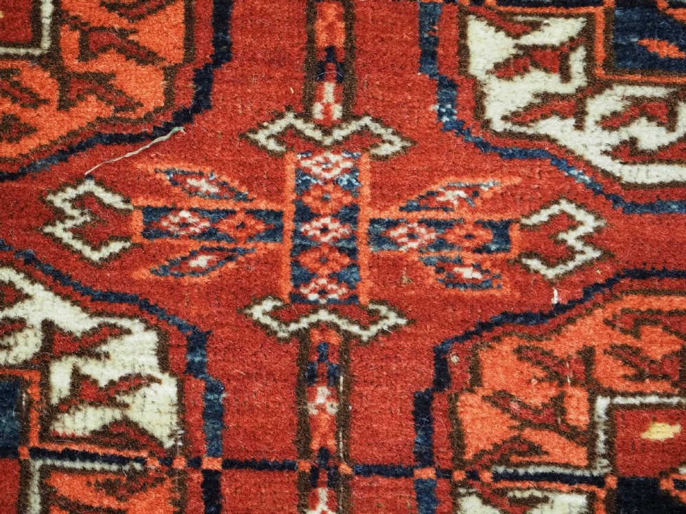ANTIQUE TEKKE TURKMEN 'WEDDING' DOWRY RUG, WITH SILK HIGHLIGHTS, CIRCA 1900. View X