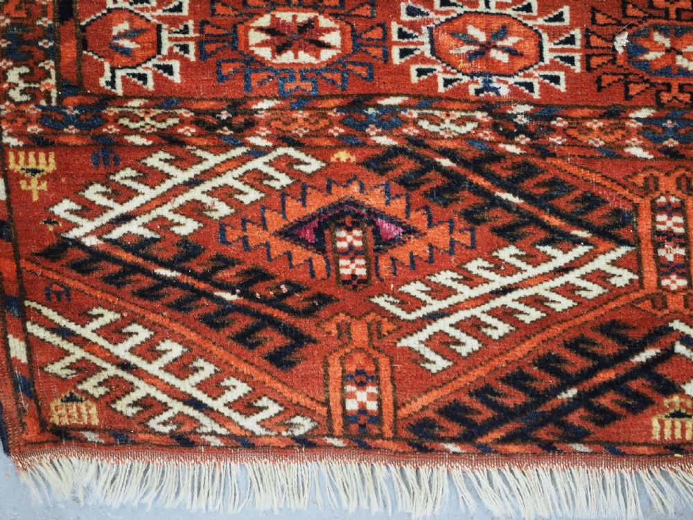 ANTIQUE TEKKE TURKMEN 'WEDDING' DOWRY RUG, WITH SILK HIGHLIGHTS, CIRCA 1900. View XIV