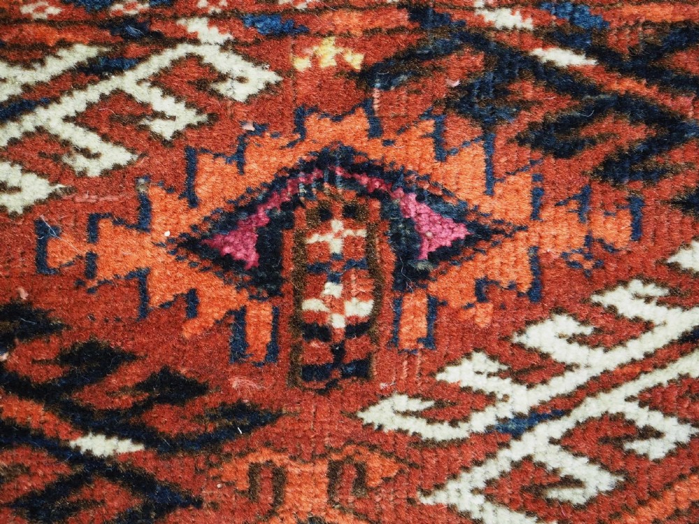 ANTIQUE TEKKE TURKMEN 'WEDDING' DOWRY RUG, WITH SILK HIGHLIGHTS, CIRCA 1900. View XV
