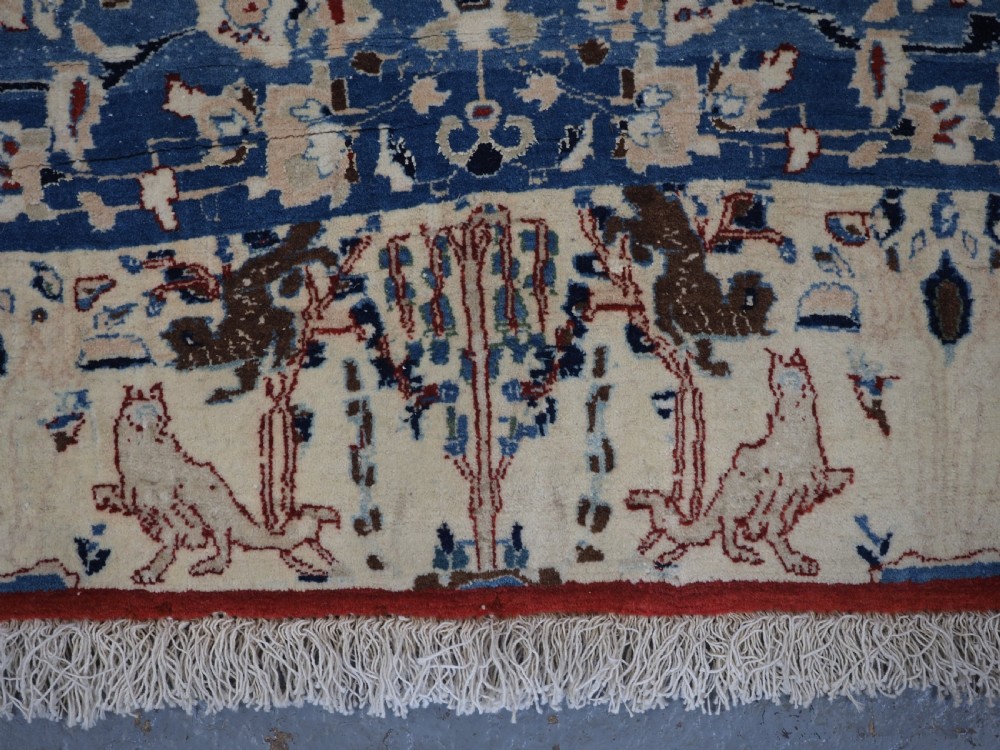 RARE ANTIQUE NAIN RUG, YOUNG WEAVERS LEARNING RUG FULL OF CHARM, CIRCA 1900. View X