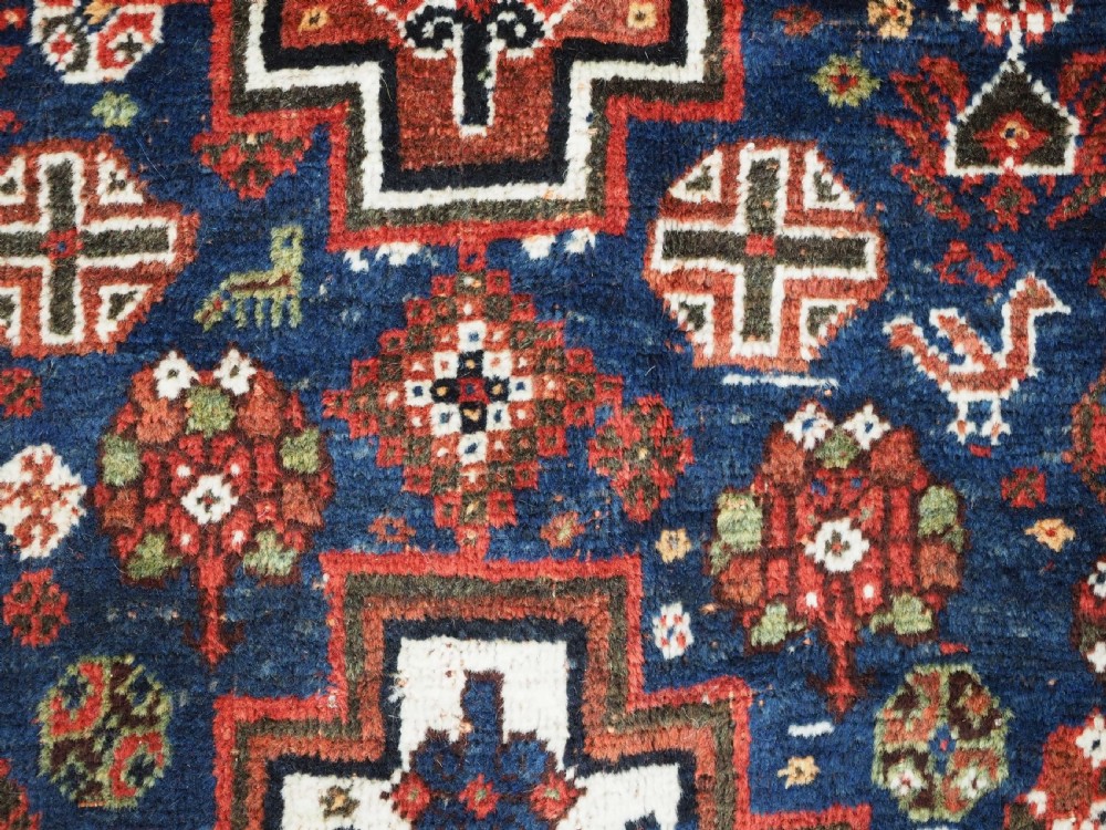 ANTIQUE TRIBAL RUG, SHIRAZ REGION, OUTSTANDING CONDITION, DATED 1921. View XVI