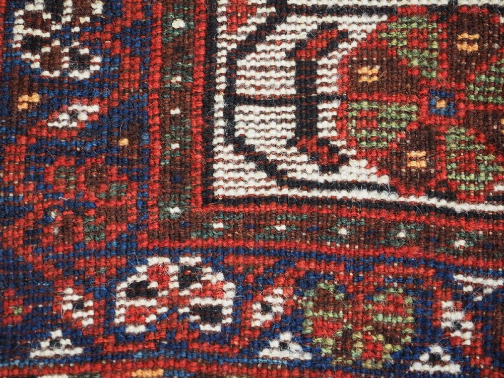 ANTIQUE TRIBAL RUG, SHIRAZ REGION, OUTSTANDING CONDITION, DATED 1921. View XVIII