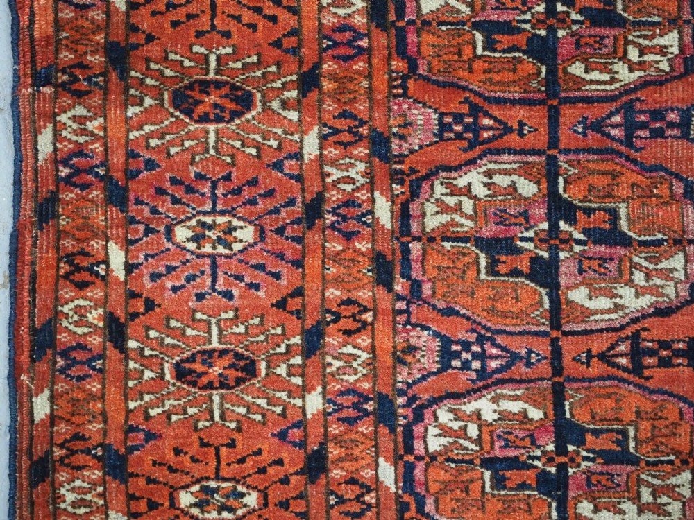 ANTIQUE TEKKE TURKMEN 'WEDDING' DOWRY RUG, SMALL SQUARE SIZE, CIRCA 1900. View VI
