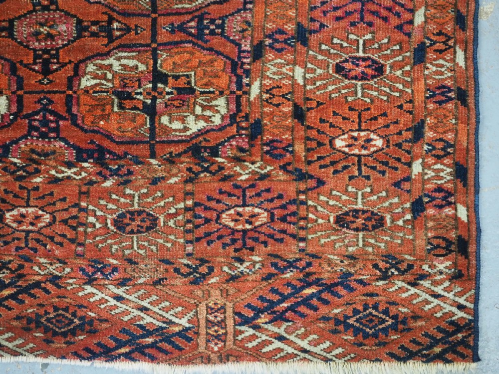 ANTIQUE TEKKE TURKMEN 'WEDDING' DOWRY RUG, SMALL SQUARE SIZE, CIRCA 1900. View IX