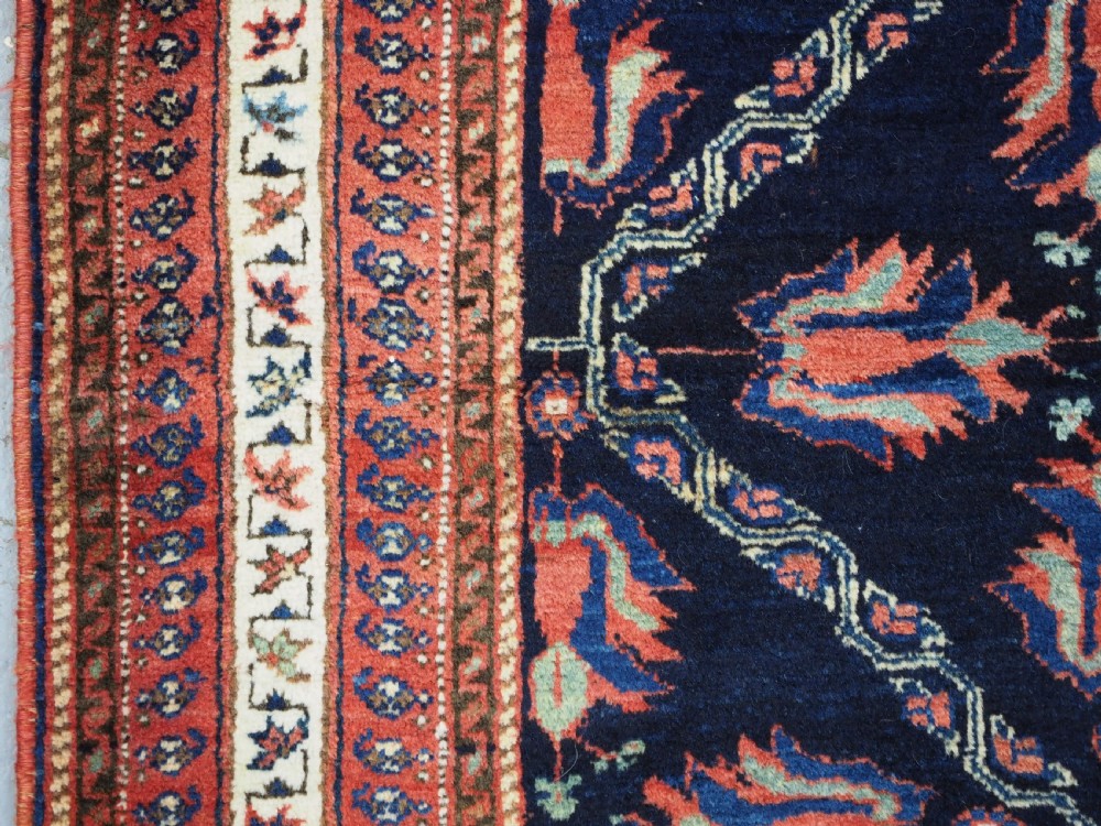 ANTIQUE AFSHAR TRIBAL RUG WITH LATTICE AND TULIP DESIGN, CIRCA 1890. View VI