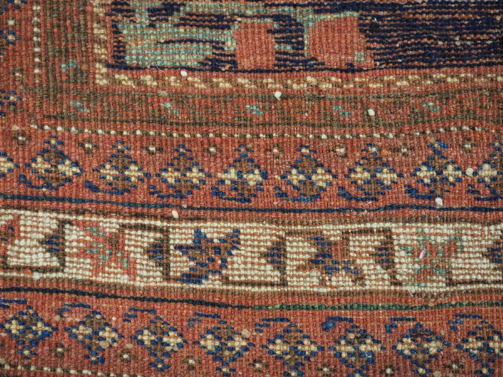 ANTIQUE AFSHAR TRIBAL RUG WITH LATTICE AND TULIP DESIGN, CIRCA 1890. View XI