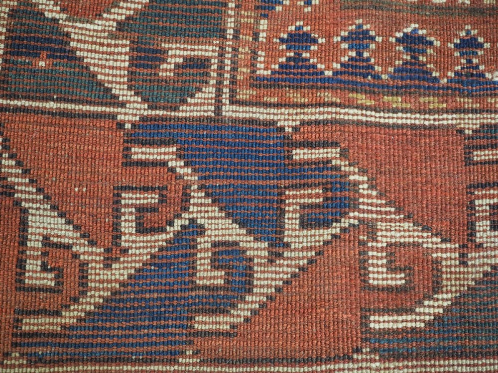 ANTIQUE CAUCASIAN KARACHOV KAZAK, GREEN GROUND, CIRCA 1880. View XII