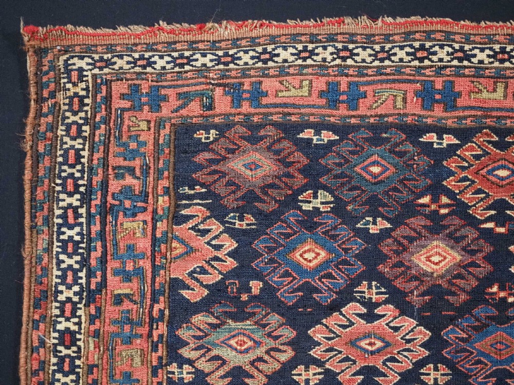 ANTIQUE SHAHSAVAN SADDLE BAG FACE IN SOUMAK TECHNIQUE, CIRCA 1880. View II