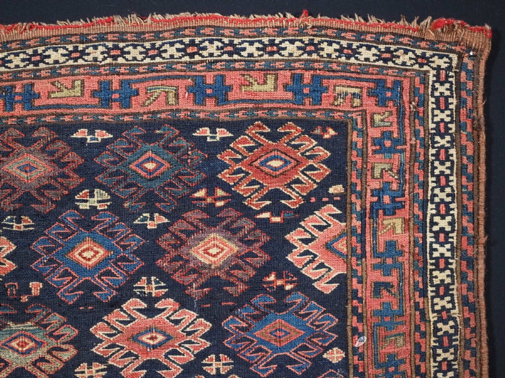 ANTIQUE SHAHSAVAN SADDLE BAG FACE IN SOUMAK TECHNIQUE, CIRCA 1880. View III