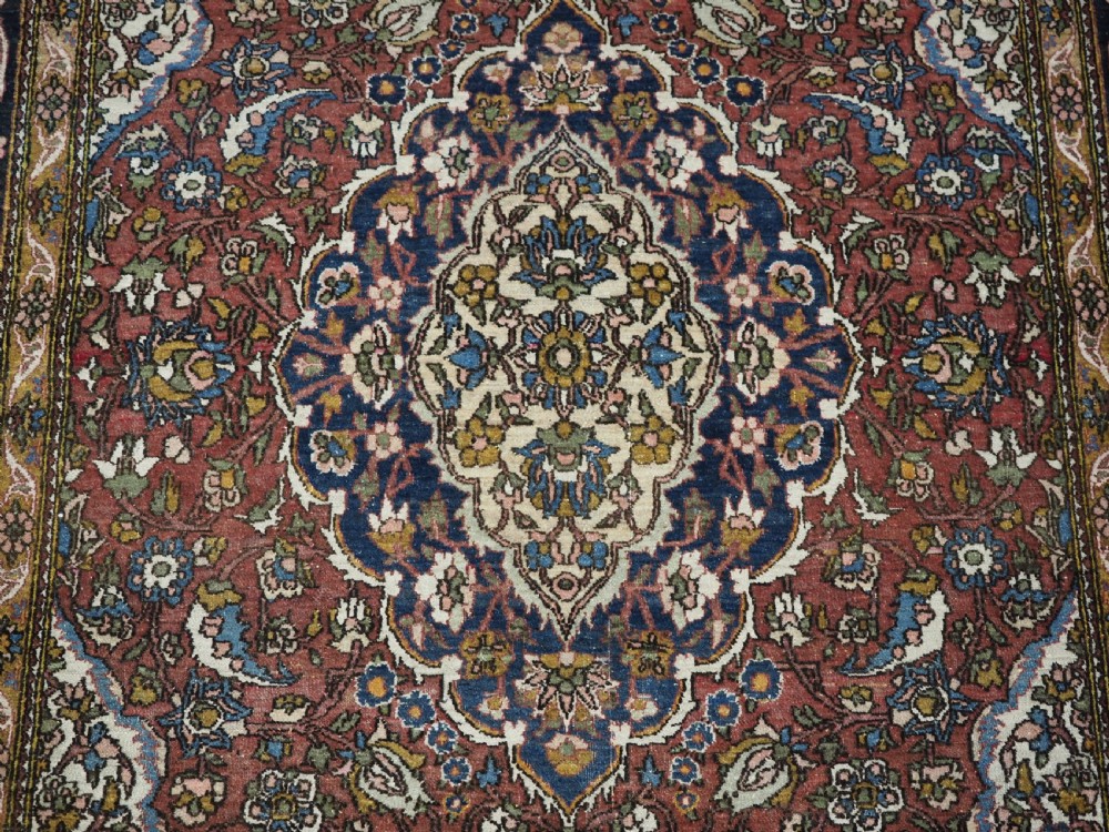 ANTIQUE ISFAHAN REGION VILLAGE RUG, TRADITIONAL DESIGN, (ONE OF A PAIR A) CIRCA 1920. View IX