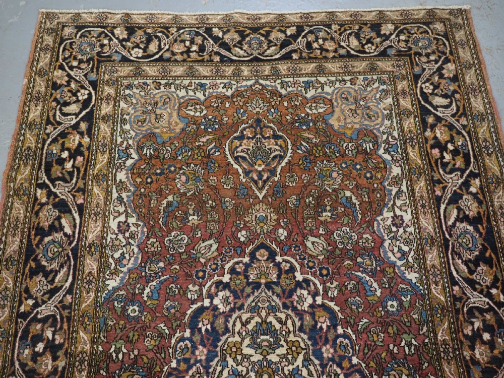 ANTIQUE ISFAHAN REGION VILLAGE RUG, TRADITIONAL DESIGN, (One of a pair b) CIRCA 1920. View III