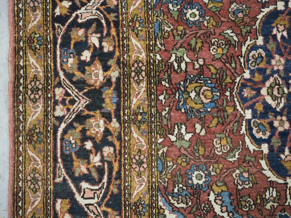 ANTIQUE ISFAHAN REGION VILLAGE RUG, TRADITIONAL DESIGN, (One of a pair b) CIRCA 1920. View IX
