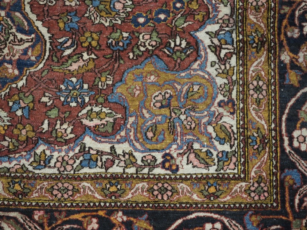 ANTIQUE ISFAHAN REGION VILLAGE RUG, TRADITIONAL DESIGN, (One of a pair b) CIRCA 1920. View X
