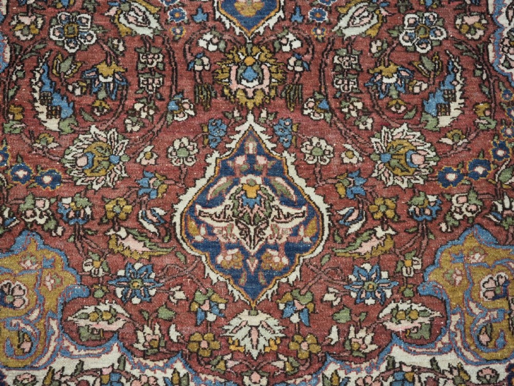 ANTIQUE ISFAHAN REGION VILLAGE RUG, TRADITIONAL DESIGN, (One of a pair b) CIRCA 1920. View XI