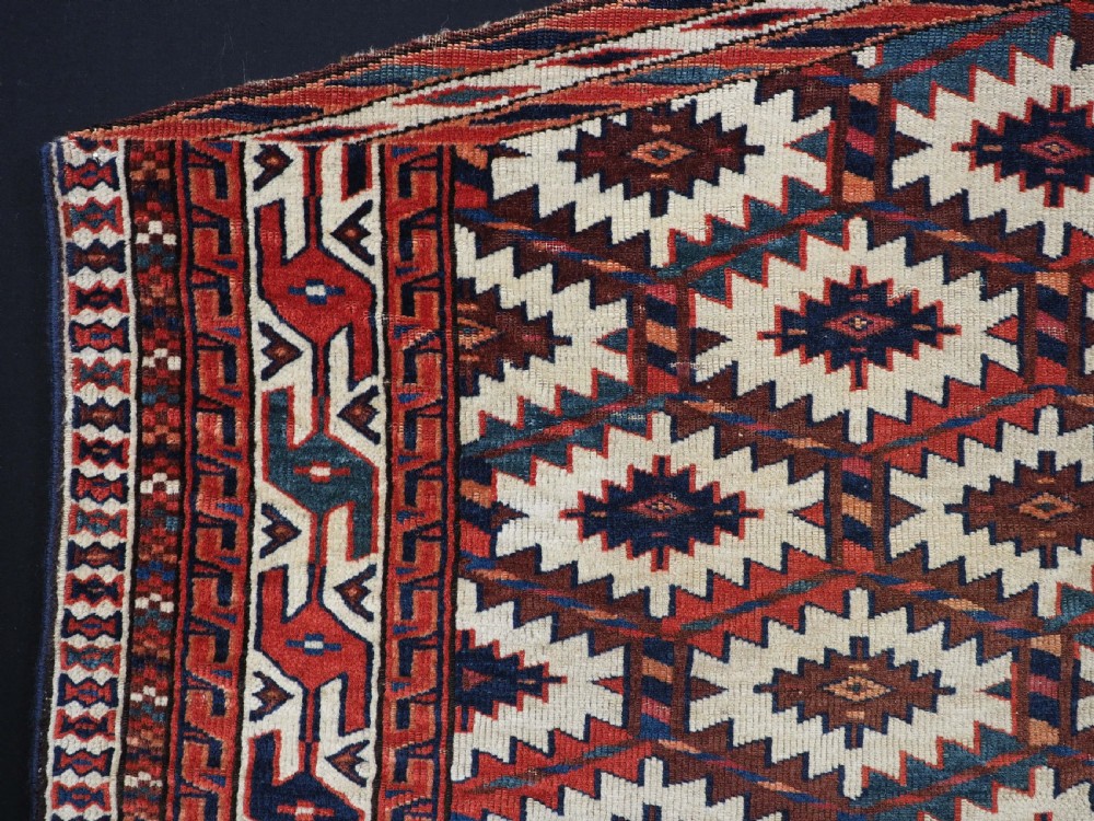 ANTIQUE YOMUT TURKMEN ASMALYK, BRIDAL CAMEL DECORATION, SUPERB COLOURS, 2ND HALF 19TH CENTURY. View II
