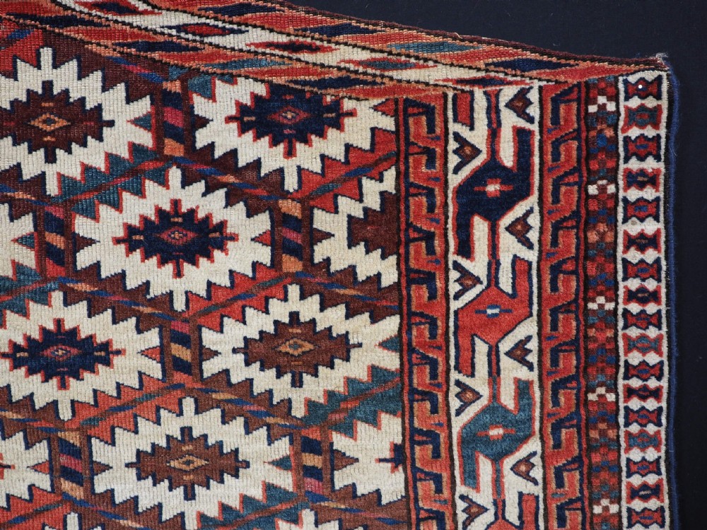 ANTIQUE YOMUT TURKMEN ASMALYK, BRIDAL CAMEL DECORATION, SUPERB COLOURS, 2ND HALF 19TH CENTURY. View IV