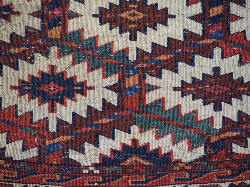 ANTIQUE YOMUT TURKMEN ASMALYK, BRIDAL CAMEL DECORATION, SUPERB COLOURS, 2ND HALF 19TH CENTURY. View X