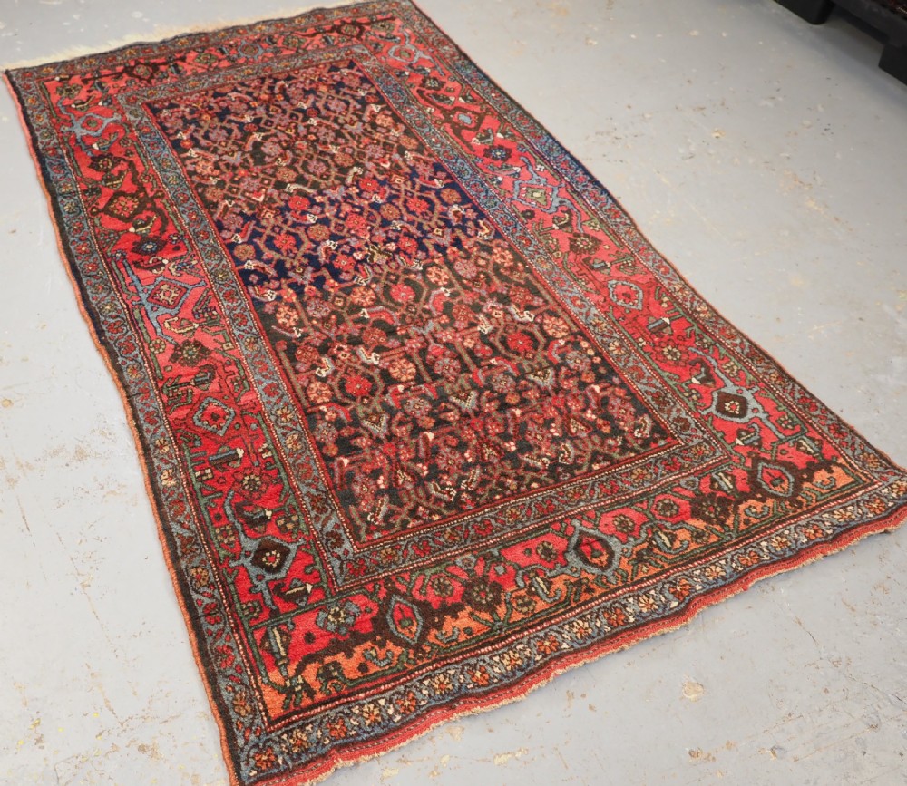 ANTIQUE BIJAR RUG, WOOL FOUNDATION, HERATI DESIGN, CIRCA 1900. View II