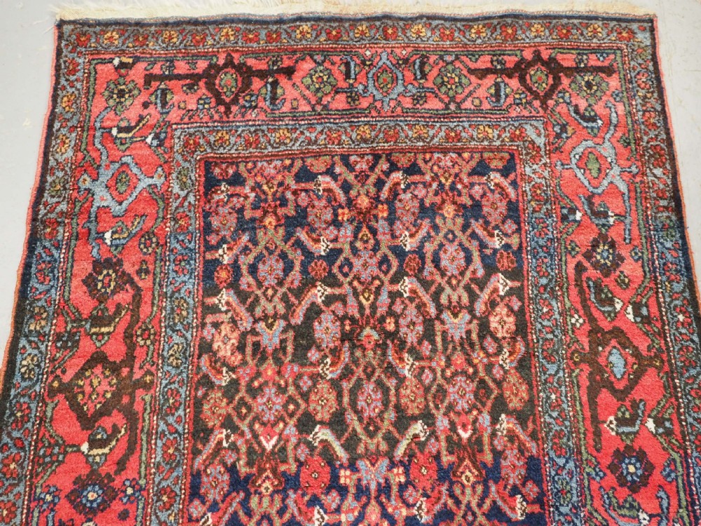 ANTIQUE BIJAR RUG, WOOL FOUNDATION, HERATI DESIGN, CIRCA 1900. View III