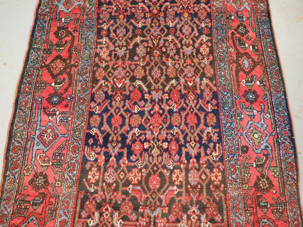 ANTIQUE BIJAR RUG, WOOL FOUNDATION, HERATI DESIGN, CIRCA 1900. View IV