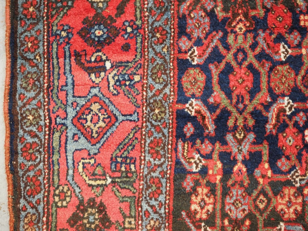 ANTIQUE BIJAR RUG, WOOL FOUNDATION, HERATI DESIGN, CIRCA 1900. View VII