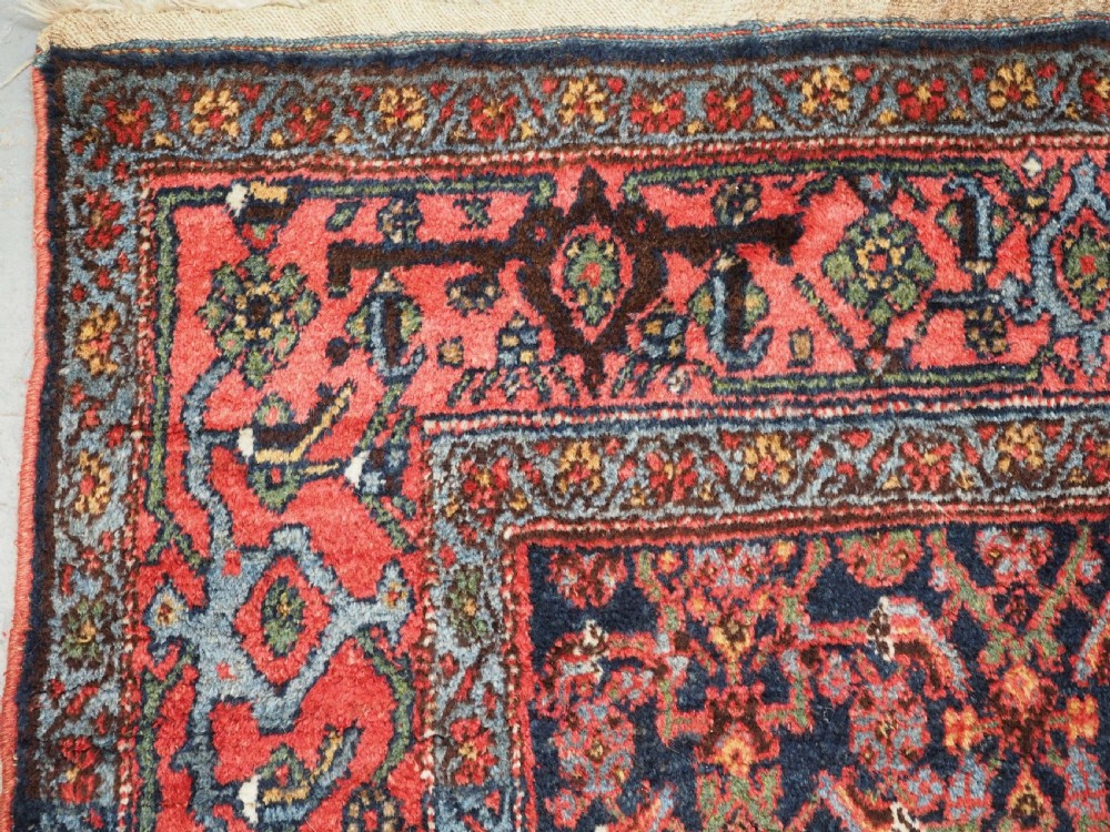 ANTIQUE BIJAR RUG, WOOL FOUNDATION, HERATI DESIGN, CIRCA 1900. View IX