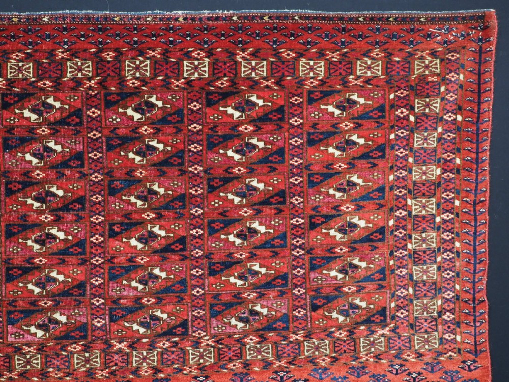 EXCEPTIONAL PAIR OF ANTIQUE TEKKE TURKMEN CHUVAL FACES, SILK HIGHLIGHTS, MID 19TH CENTURY. View IV