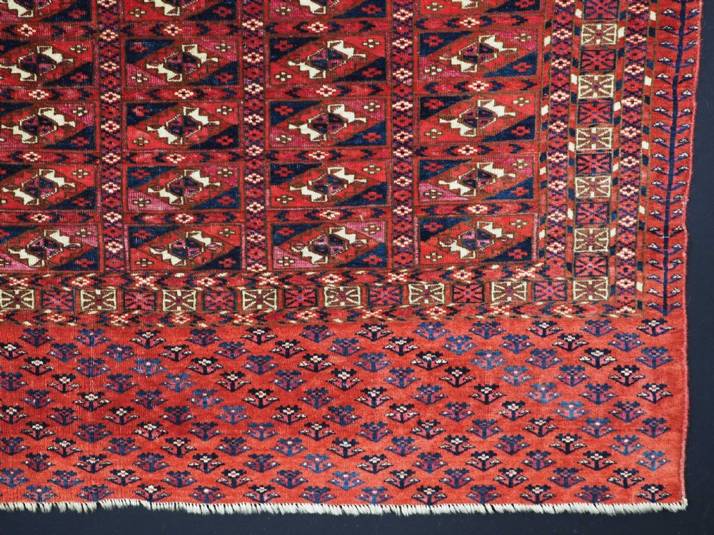 EXCEPTIONAL PAIR OF ANTIQUE TEKKE TURKMEN CHUVAL FACES, SILK HIGHLIGHTS, MID 19TH CENTURY. View XI