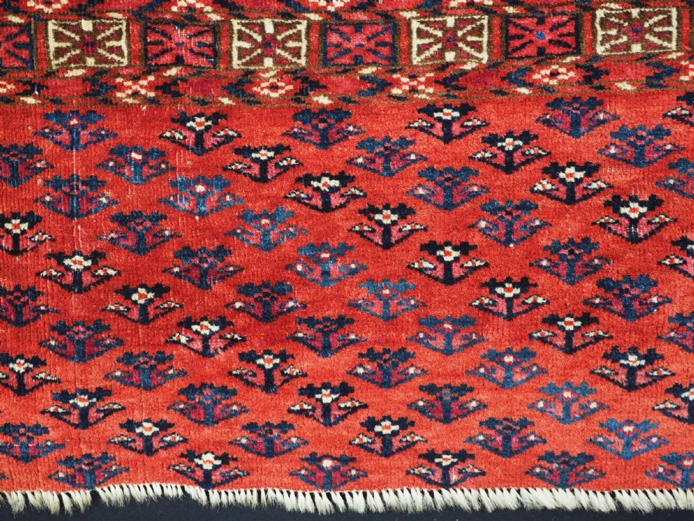 EXCEPTIONAL PAIR OF ANTIQUE TEKKE TURKMEN CHUVAL FACES, SILK HIGHLIGHTS, MID 19TH CENTURY. View XIII