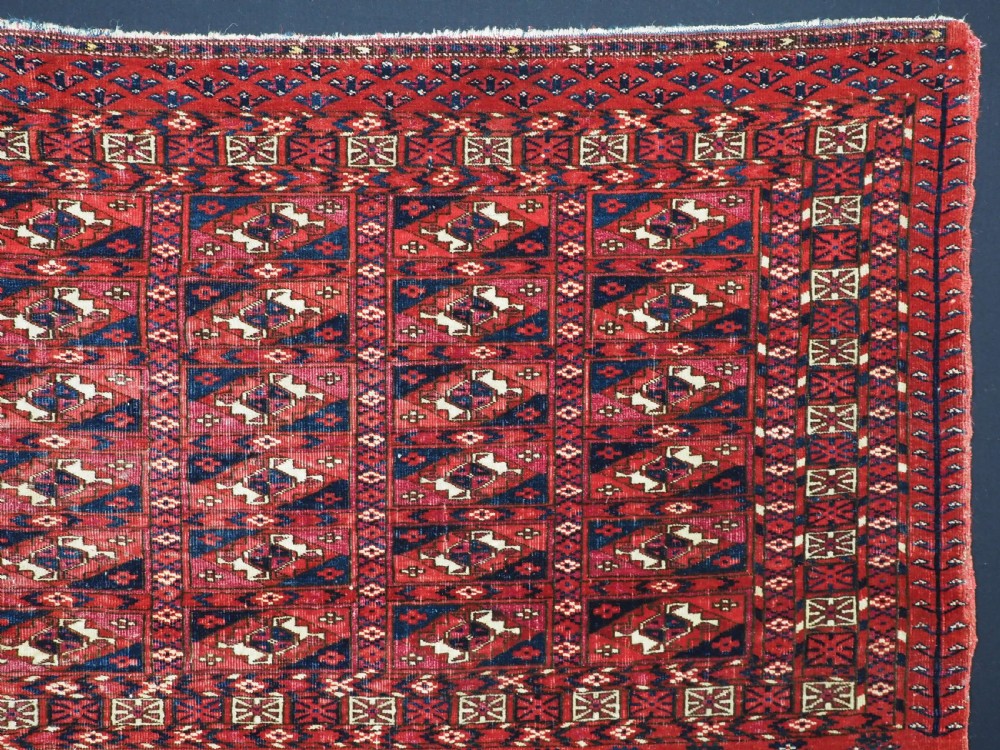 EXCEPTIONAL PAIR OF ANTIQUE TEKKE TURKMEN CHUVAL FACES, SILK HIGHLIGHTS, MID 19TH CENTURY. View XIX