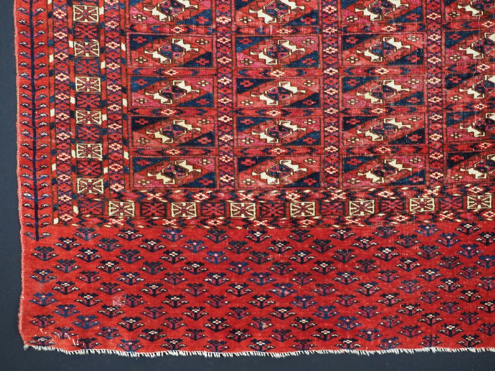 EXCEPTIONAL PAIR OF ANTIQUE TEKKE TURKMEN CHUVAL FACES, SILK HIGHLIGHTS, MID 19TH CENTURY. View XXIV