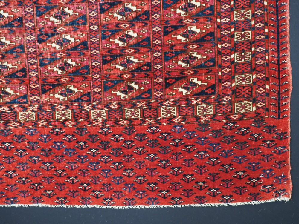 EXCEPTIONAL PAIR OF ANTIQUE TEKKE TURKMEN CHUVAL FACES, SILK HIGHLIGHTS, MID 19TH CENTURY. View XXV