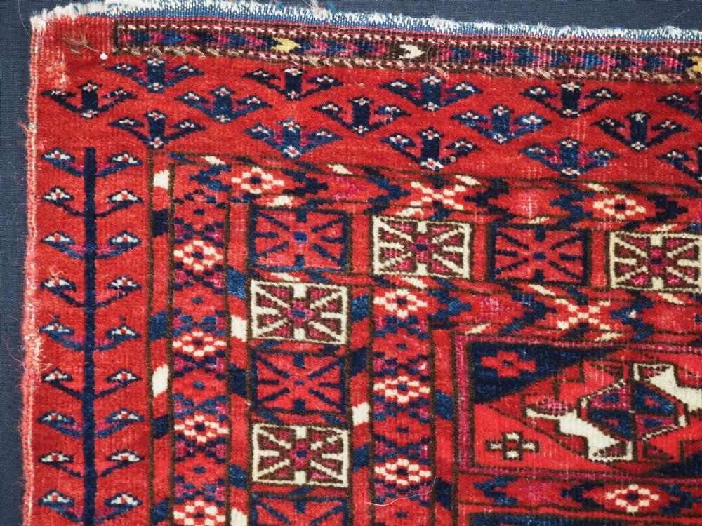 EXCEPTIONAL PAIR OF ANTIQUE TEKKE TURKMEN CHUVAL FACES, SILK HIGHLIGHTS, MID 19TH CENTURY. View XXVII