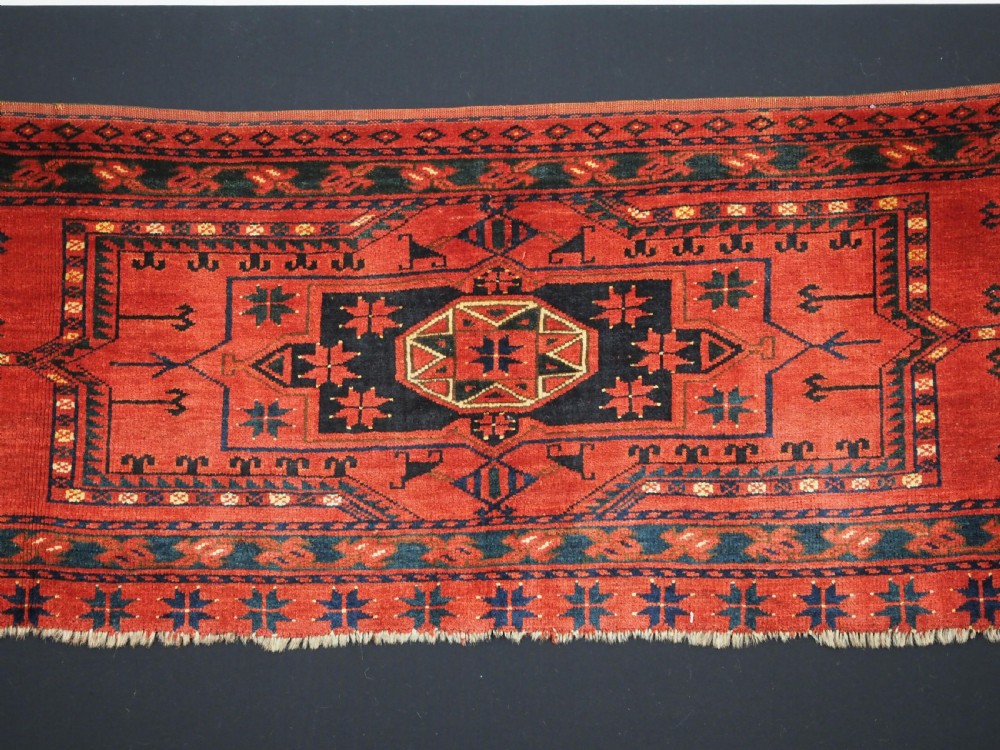 ANTIQUE ERSARI TURKMEN TORBA WITH STAR IN OCTAGON DESIGN, LARGE SIZE, CIRCA 1880. View VI