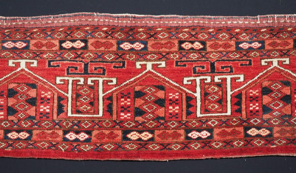 ANTIQUE ERSARI TURKMEN TORBA OF SCARCE DESIGN, EXCELLENT CONDITION, CIRCA 1890. View III