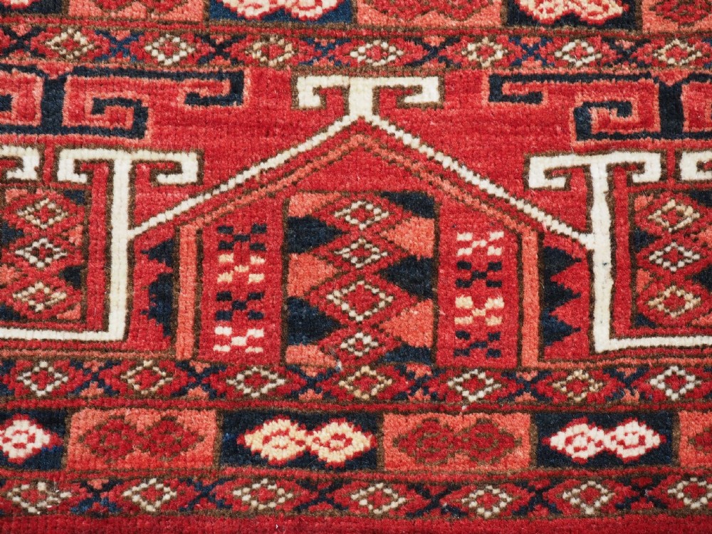 ANTIQUE ERSARI TURKMEN TORBA OF SCARCE DESIGN, EXCELLENT CONDITION, CIRCA 1890. View V